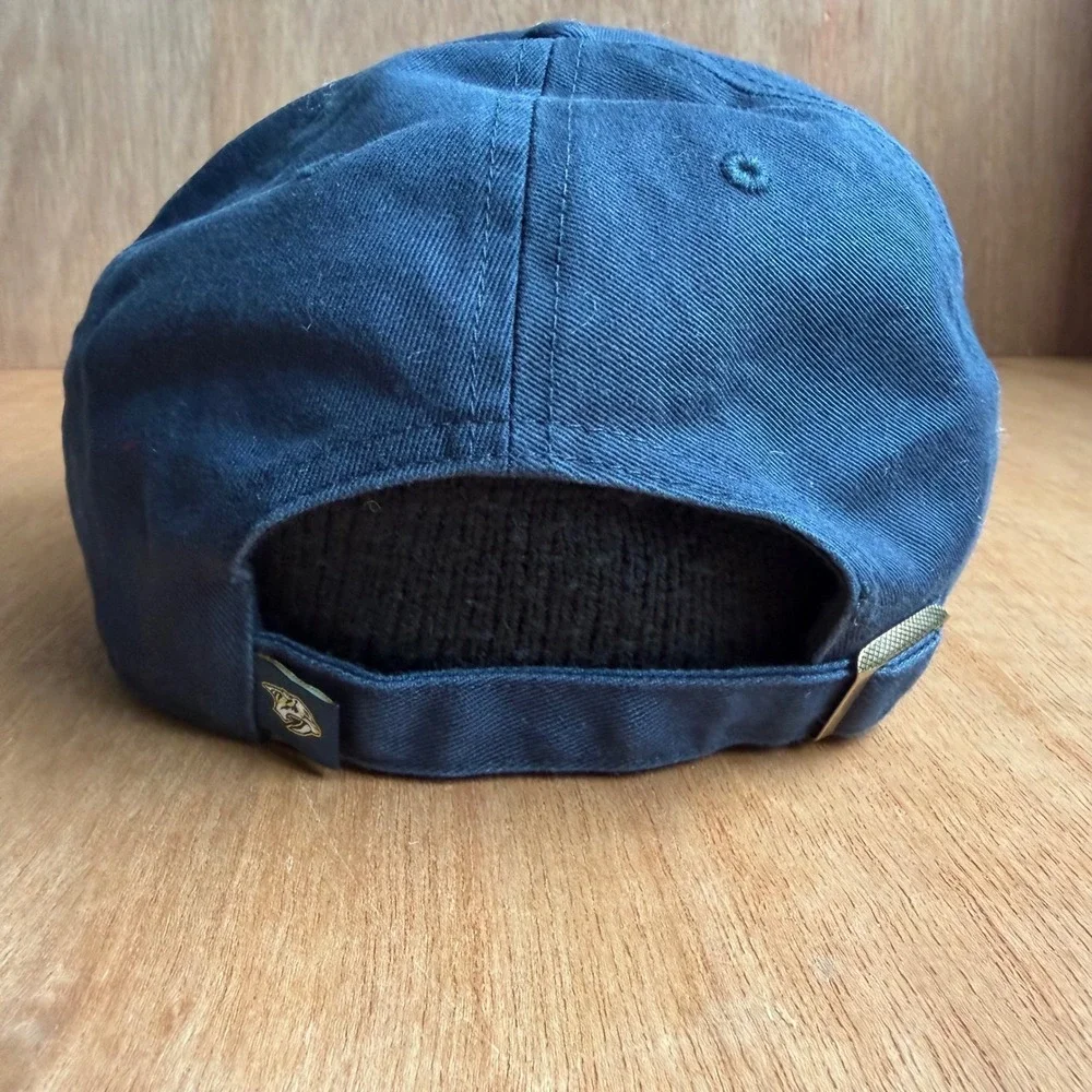 Nashville Predators NHL Navy Blue Guitar Pick Patch Adjustable Hat OSFA cap